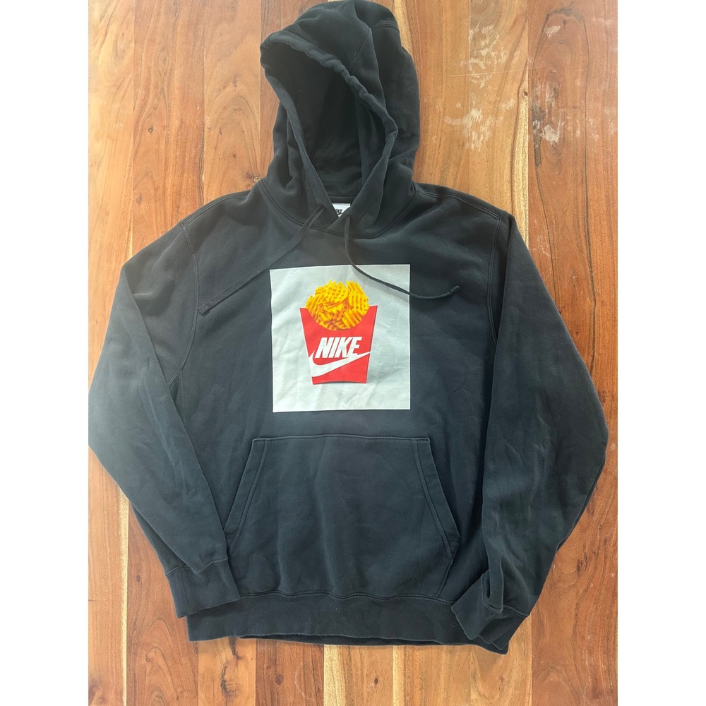 Nike Mens Waffle Fries Graphic Hoodie RARE Pullover Medium BV5632-010